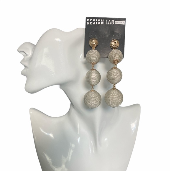 Design Lab Silver Balls drop earring🧩 - Picture 6 of 7